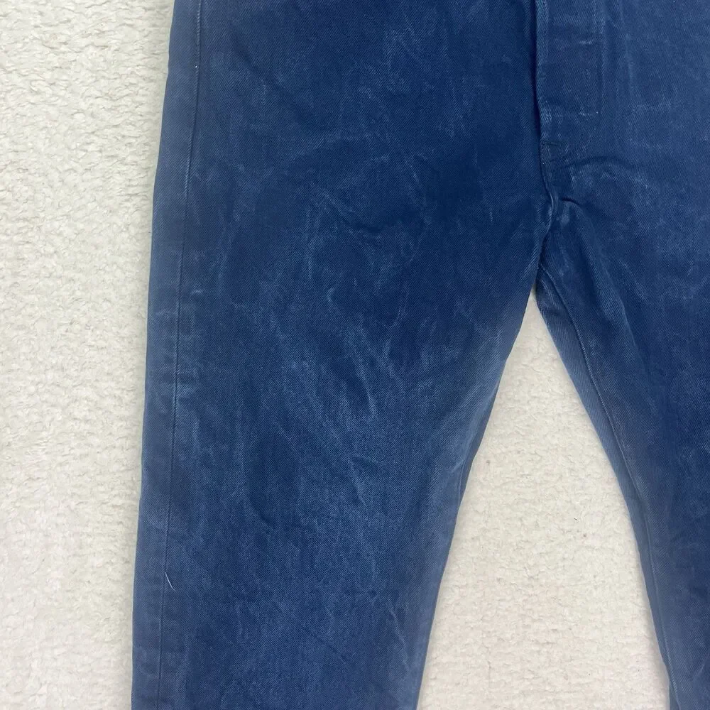 Men’s 34”x34” Navy Blue Levi’s 501xx Button Fly Straight‎ Fit Black Label Jeans